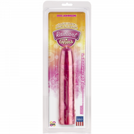 Фалоімітатор Doc Johnson Radiant Gems 8 Inch Fuchsia, антибактеріальний ПВХ - 2