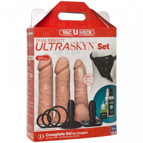 Насадки для страпонів - Doc Johnson Vac-U-Lock-Dual Density ULTRASKYN Set