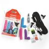 Набір для страпону Doc Johnson Vac-U-Lock Dual Density UltraSKYN Colors Set, діаметр 3х4,5см