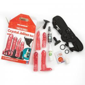 Набір для страпону Doc Johnson Vac-U-Lock Crystal Jellies Set - 2