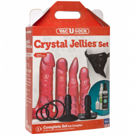 Набір для страпону Doc Johnson Vac-U-Lock Crystal Jellies Set - 5