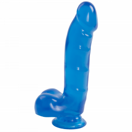 Фалоімітатор Doc Johnson Jelly Jewels Cock Balls Blue - 1