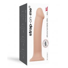 Насадка для страпону Strap-On-Me Dual Density Dildo Flesh XL, двошарова, гнучка - 4