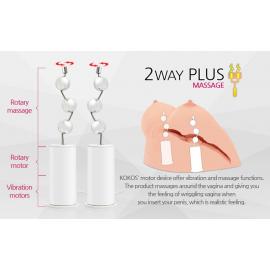 Мастурбатор Kokos Juilana Breast 2WayPlus з вібрацією та масажем - 8