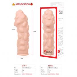 Насадка на член Kokos Extreme Sleeve ES.11 розмір M, потовщує, стимулюючий рельєф - 5