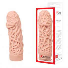 Насадка на член Kokos Extreme Sleeve ES.12 розмір M, потовщує, стимулює рельєф - 2