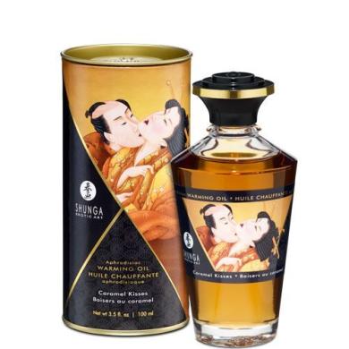 Розігріваюча олія Shunga Aphrodisiac Warming Oil - Caramel Kisses (100 мл)