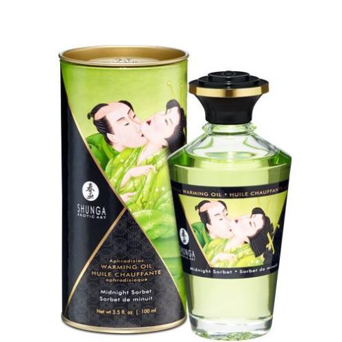 Розігріваюча олія Shunga Aphrodisiac Warming Oil - Midnight Sorbet (100 мл)