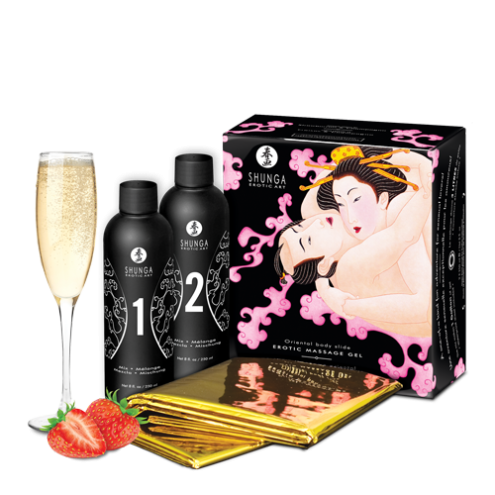 Гель для NURU масажу Shunga Oriental Body-to-Body – Sparkling Strawberry Wine