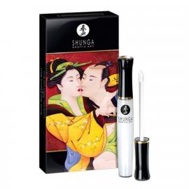 Стимулюючий блиск для губ Shunga LIPGLOSS - Sparkling Strawberry Wine (10 мл), ефект поколювання - 1