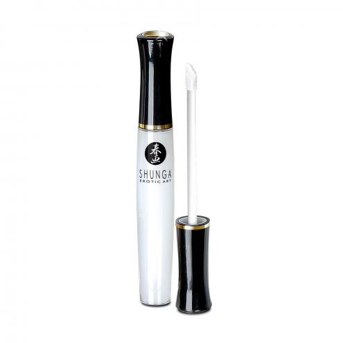 Стимулирующий блеск для губ Shunga LIPGLOSS - Coconut Water (10 мл), эффект покалывания, холод-тепло