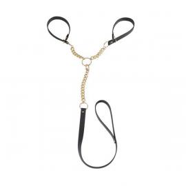 Наручники з повідцем Indiscrets MAZE - T-Restraints Black - 2