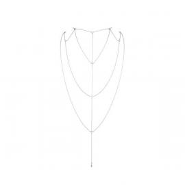 Цепочка для спины Bijoux Indiscrets Magnifique Back and Cleavage Chain - Silver, украшение для тела - 6