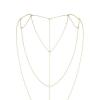 Цепочка для спины Bijoux Indiscrets Magnifique Back and Cleavage Chain - Gold, украшение для тела