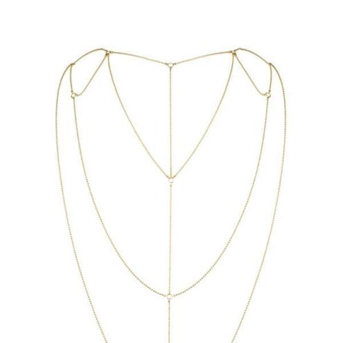 Цепочка для спины Bijoux Indiscrets Magnifique Back and Cleavage Chain - Gold, украшение для тела