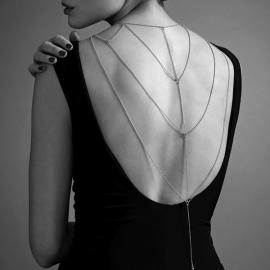 Цепочка для спины Bijoux Indiscrets Magnifique Back and Cleavage Chain - Gold, украшение для тела - 3