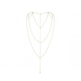 Цепочка для спины Bijoux Indiscrets Magnifique Back and Cleavage Chain - Gold, украшение для тела - 4