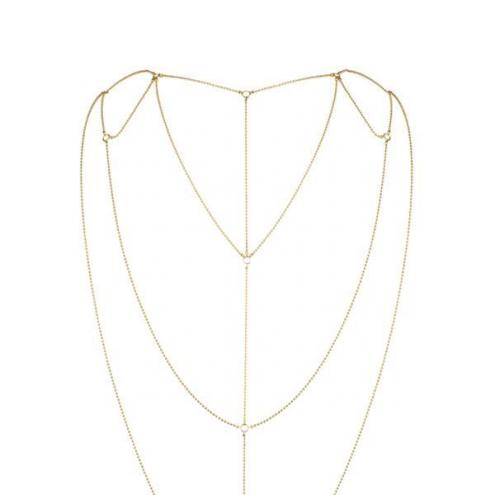 Ланцюжок для спини Bijoux Indiscrets Magnifique Back and Cleavage Chain - Gold, прикраса для тіла