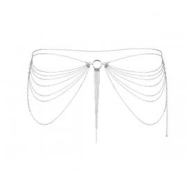 Цепочка трусики или лиф Bijoux Indiscrets Magnifique Waist Chain - silver, украшение на тело - 1