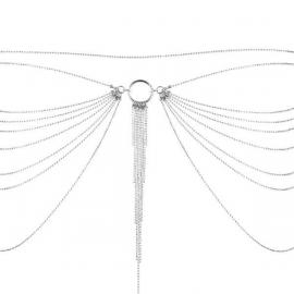Цепочка трусики или лиф Bijoux Indiscrets Magnifique Waist Chain - silver, украшение на тело - 3