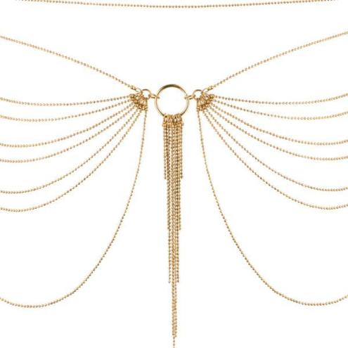 Цепочка трусики или лиф Bijoux Indiscrets Magnifique Waist Chain - Gold, украшение на тело