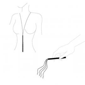 Цепочка-плеть на шею Bijoux Indiscrets MAGNIFIQUE Necklace Whip - Gold, украшение для тела - 4