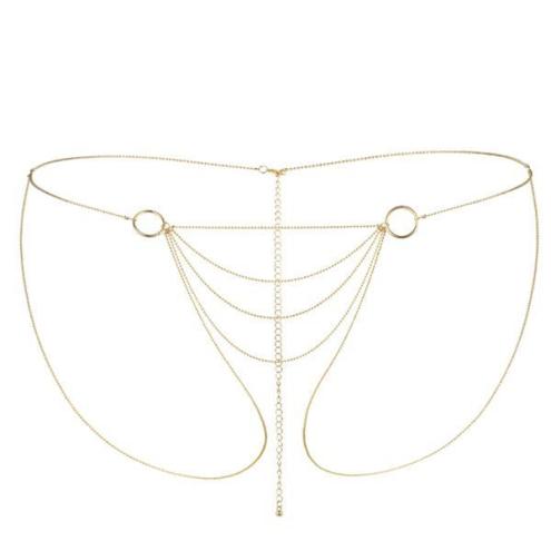 Цепочка-трусики Bijoux Indiscrets Magnifique Bikini Chain – Gold, украшение для тела