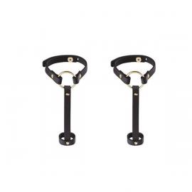 Пара браслетів на зап'ясті та палець Bijoux Indiscrets MAZE Hand Bracelet Harness Black - 5