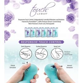 Вібратор-кролик з Touch by SWAN - Solo Teal, - 9