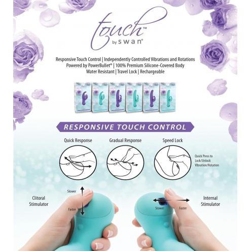Вибратор-кролик с Touch by SWAN - Solo Teal,