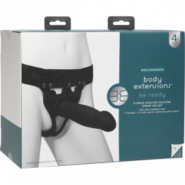 Набор для страпона Doc Johnson Body Extensions - BE Ready - Black - 2