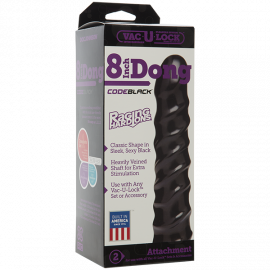 Ділдо Doc Johnson CodeBlack - 8 Inch Raging Vac-U-Lock - 2