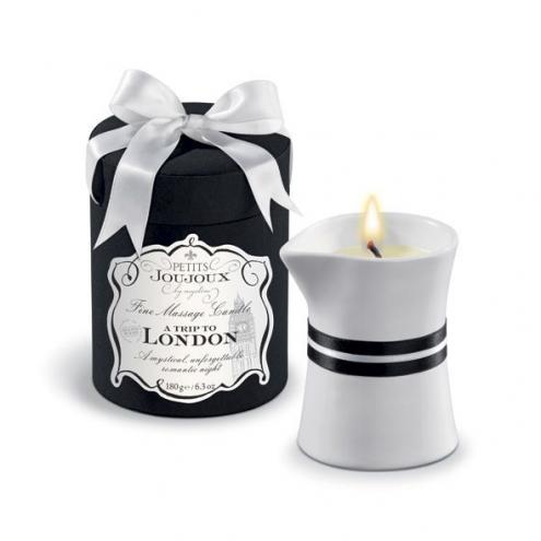 Массажна свічка Petits Joujoux - London - Rhubarb, Cassis and Ambra (190 г)