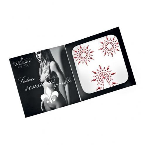 Пестіс із кристалів Petits Joujoux Gloria set of 3 - Red , прикраса на груди та вульву