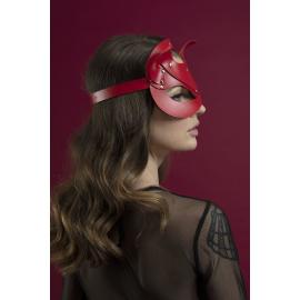 Маска кошечки Feral Feelings - Catwoman Mask, натуральная кожа, красная - 2