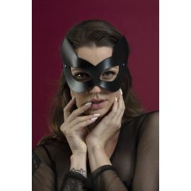 Маска кошечки Feral Feelings - Kitten Mask, натуральная кожа, черная - 1