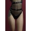 Гартеры Feral Feelings - Belt Briefs, трусики, натуральная кожа, цвет черный