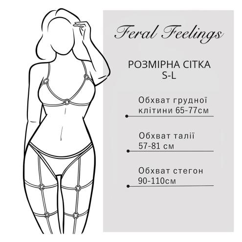 Гартеры Feral Feelings - Belt Briefs, трусики, натуральная кожа, цвет красный