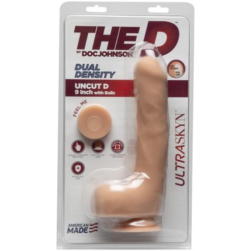 Фаллоимитатор Doc Johnson The D - Uncut D - 9 Inch With Balls ULTRASKYN,