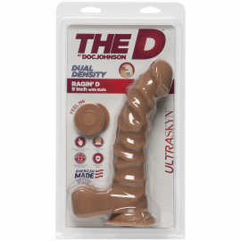 Фалоімітатор з мошонкою Doc Johnson The D - Ragin D - 9 Inch With Balls - ULTRASKYN - 2