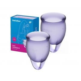Набір менструальних чаш Satisfyer Feel Confident (lila), 15 мл та 20 мл - 1