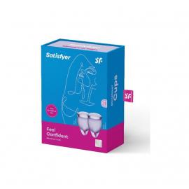 Набір менструальних чаш Satisfyer Feel Confident (lila), 15 мл та 20 мл - 2