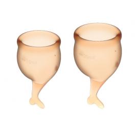 Набір менструальних чаш Satisfyer Feel Secure (orange), 15мл та 20мл - 4