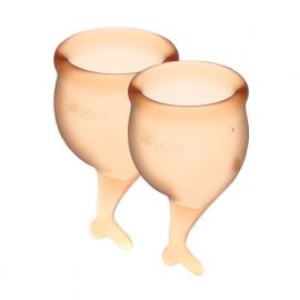 Набір менструальних чаш Satisfyer Feel Secure (orange), 15мл та 20мл - 2