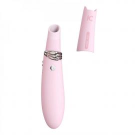 Вакуумний стимулятор з вібрацією KisToy Miss CC Pink - 6