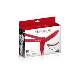 Страпон з вібрацією Fetish Tentation Vibrating Strap-On with Dildo Red - 1
