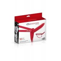 Страпон с вибрацией Fetish Tentation Vibrating Strap-On with Dildo Red