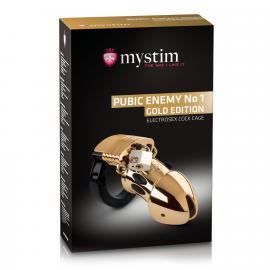 Клітка для члена з електростимуляцією Mystim Pubic Enemy No 1 - Gold Edition - 4
