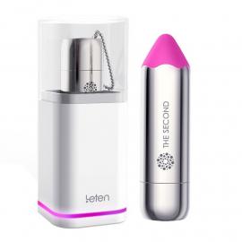 Вибропуля Leten The Second pretty pink с индукционной зарядкой, водонепроницаемая, очень мощная - 1