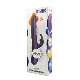 Вібратор кролик з підігрівом та ротацією Alive RoMAX Purple - 2